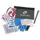 aerial view a charcoal auto safety zipper tote kit, image 1 of 2
