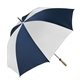 a navy blue/white budget - beater golf umbrella 60 arc the booster