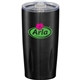 aerial view a black rocky 20 oz vacuum tumbler, image 1 of 2