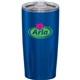 aerial view a royal blue rocky 20 oz vacuum tumbler, image 1 of 2