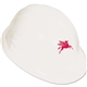 a white hard hat stress reliever