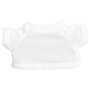 aerial view a white 6 plush teddy bear with t - shirt, image 1 of 4