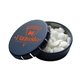 aerial view a dark blue mini tek klick mint poptop tin, image 1 of 2