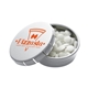 aerial view a white mini tek klick mint poptop tin, image 1 of 2