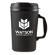 aerial view a black 34 oz mammoth double - wall mug, image 1 of 3