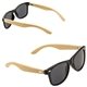aerial view a black bamboo recycled polycarbonate uv400 sunglasses, image 1 of 2