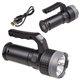 aerial view a black lyra rechargeable cob worklight + led flashlight, image 1 of 3