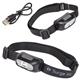 aerial view a black starlight rechargeable led headlamp, image 1 of 4