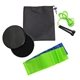 aerial view a lime green sport + fitness gift set kit, image 1 of 2