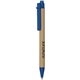 a natural/blue eco paper barrel pen
