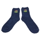 aerial view a navy bewell(tm) cozy comfort socks, image 1 of 3