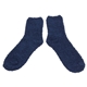 aerial view a navy bewell(tm) ultra - soft fleece cozy comfort socks set, image 1 of 4
