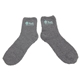 aerial view a gray bewell(tm) cozy comfort socks, image 1 of 3