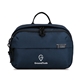 aerial view a navy renew rpet toiletry bag, image 1 of 4