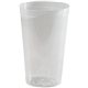 a trans clear 22 oz custom recyclable smooth wall stadium cup