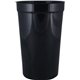 a black 22 oz custom recyclable smooth wall stadium cup
