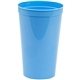 a light blue 22 oz custom recyclable smooth wall stadium cup