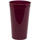 a maroon 22 oz custom recyclable smooth wall stadium cup