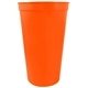 a orange 22 oz custom recyclable smooth wall stadium cup