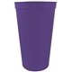 a purple 22 oz custom recyclable smooth wall stadium cup