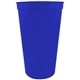aerial view a royal blue 22 oz custom recyclable smooth wall stadium cup, image 1 of 2