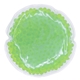aerial view a lime round gel bead hot / cold pack, image 1 of 2