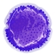 aerial view a purple round gel bead hot / cold pack, image 1 of 2