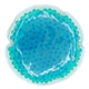 aerial view a teal round gel bead hot / cold pack, image 1 of 2