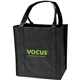 aerial view a black medium grocery tote bag, image 1 of 2