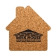aerial view a natural cork coasters house shape, image 1 of 2