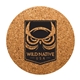 aerial view a natural cork coasters round shape, image 1 of 2