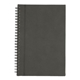 aerial view a charcoal bergamo soft - touch spiral notebook, image 1 of 6