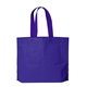 aerial view a navy blue large capacity gusset tote bag, image 1 of 2