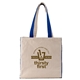 aerial view a royal blue 10 oz eugene cotton canvas tote, image 1 of 8