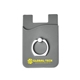 aerial view a gray prime line silicone card holder with metal ring phone stand, image 1 of 4