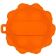 aerial view a orange push pop stress ball - popper stress reliever, image 1 of 2