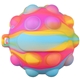 aerial view a rainbow push pop stress ball - popper stress reliever, image 1 of 3