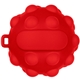 aerial view a red push pop stress ball - popper stress reliever, image 1 of 2