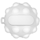 aerial view a white push pop stress ball - popper stress reliever, image 1 of 2