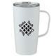 aerial view a matte white 20 oz everest stainless steel mug, image 1 of 4