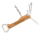 aerial view a bamboo pinot bamboo corkscrew wine bottle opener multi - tool, image 1 of 2