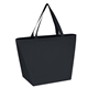aerial view a black reusable grocery tote bags, image 1 of 3