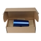 aerial view a matte metallic blue 20 oz everest stainless steel tumbler with gift box, image 1 of 4
