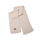 aerial view a oatmeal leeman trellis knit scarf, image 1 of 2