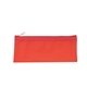 aerial view a frosted red zippered pencil case, image 1 of 2