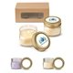 a group of usa made glass jar candle set