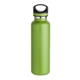 aerial view a lime green 20 oz basecamp tundra bottle with screw top lid, image 1 of 8
