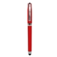 aerial view a red avendale velvet touch stylus gel pen, image 1 of 2