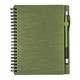 aerial view a olive green mercury notebook pen set, image 1 of 4