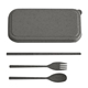 aerial view a gray harvest cutlery set, image 1 of 2